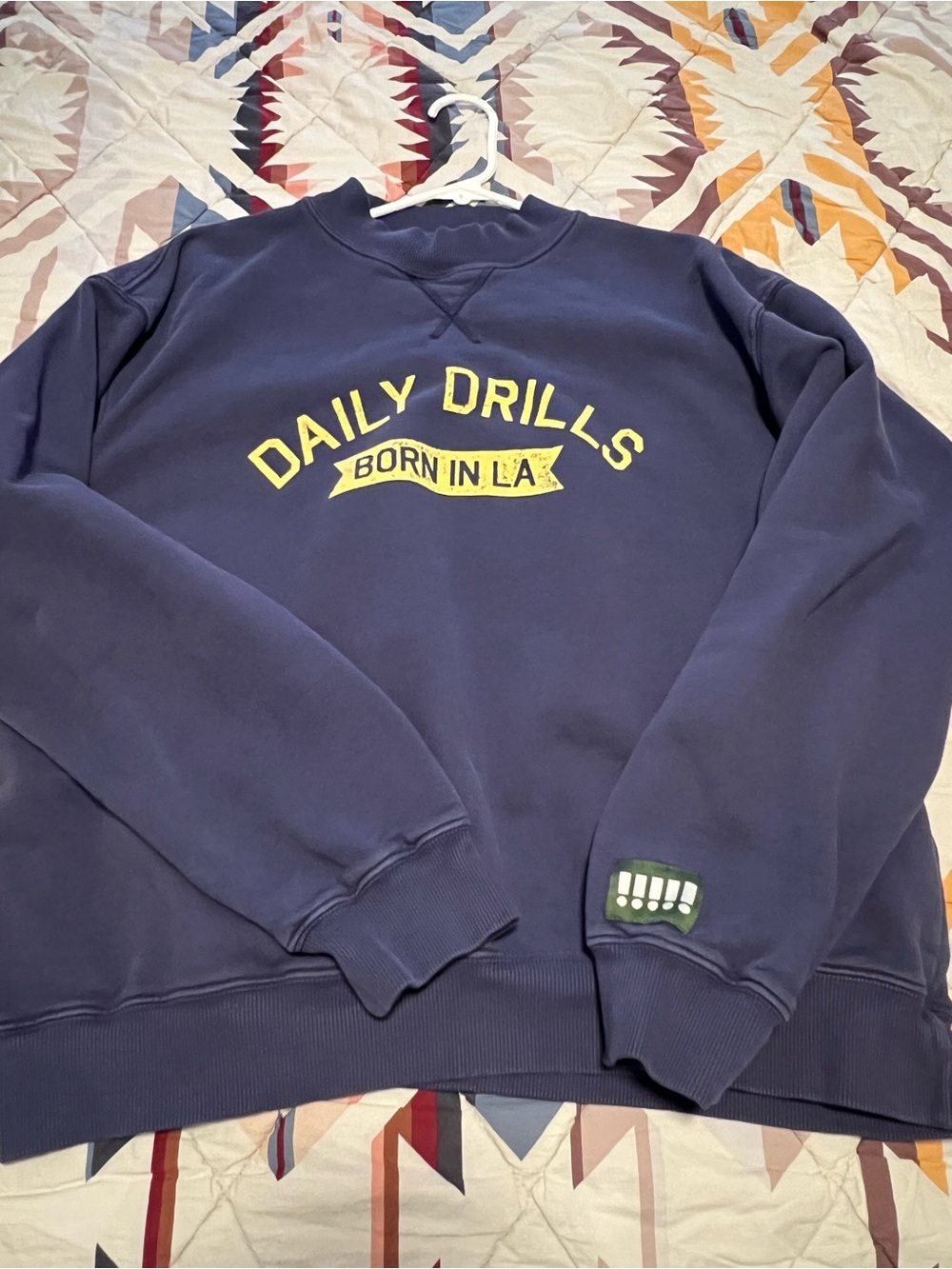 EUC Daily Drills Navy Crewneck Sweatshirt - Born in LA